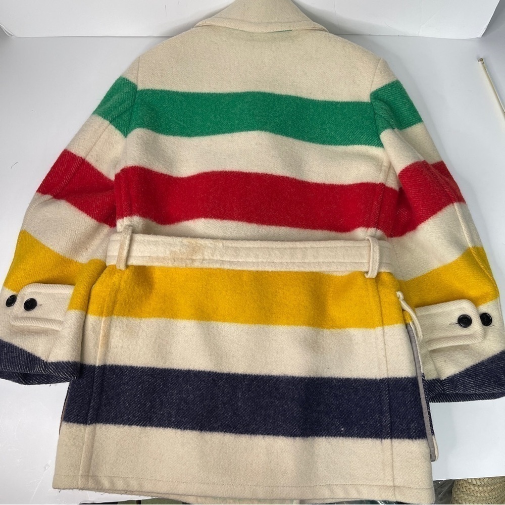 Vintage Hudson's Bay Company Coat 4 Point Blanket Wool Mackinaw Medium - Picture 6 of 17